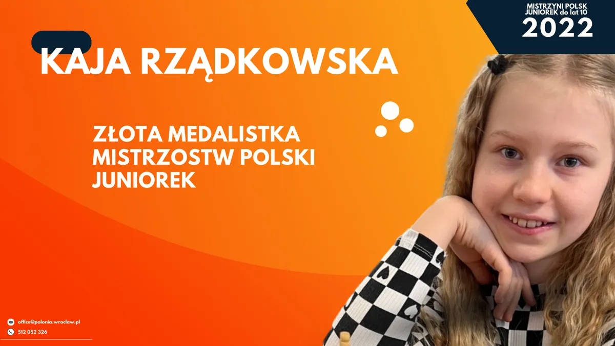 Kaja Rządkowska Złotą Medalistką Mistrzostw Polski Juniorek w szachach
